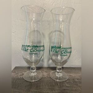 Two Pat O’Briens Hurricane Glasses